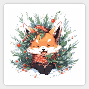 A fox ready for the winter season Magnet